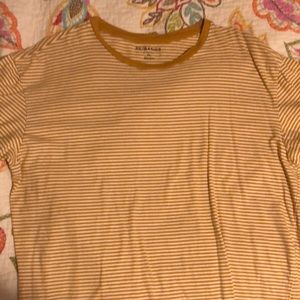 XL, yellow stripes, pacsun basics t-shirt